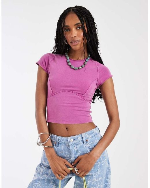 Free People Purple Protagonist Tee