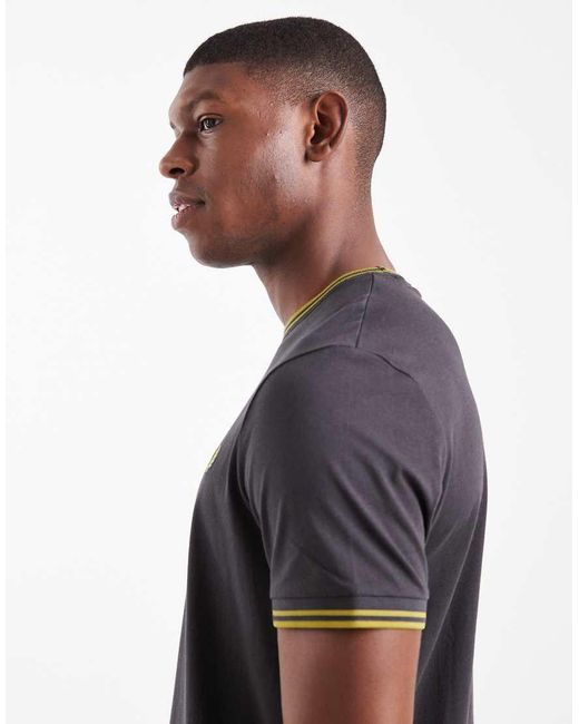 Fred Perry Blue Twin Tipped T-Shirt for men