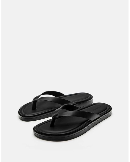 Pull&Bear White Flat Sandals for men