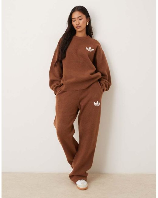 Adidas Originals Brown Knitted Jumper