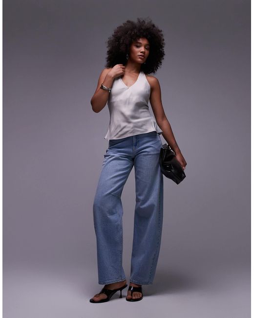 ASOS White – neckholder-camisole aus satin