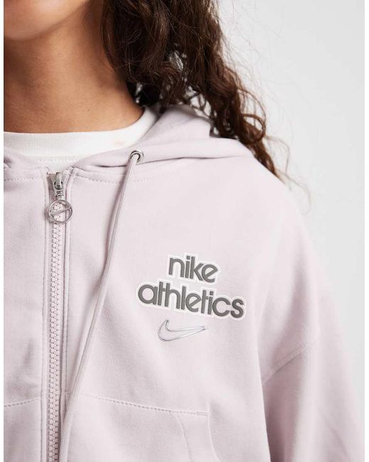 Nike Gray Phoenix Fleece Full Zip Hoodie