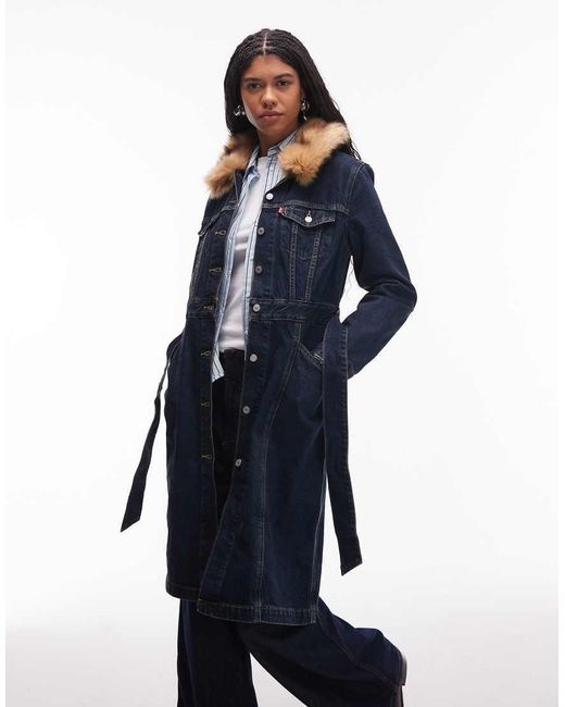 Giacca Trucker Lunga di Levi's in Blue