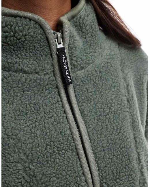 South Beach Green Borg Quarter Zip