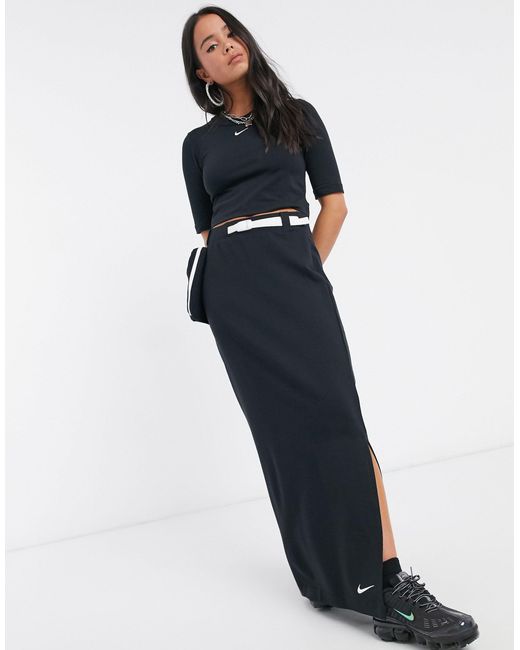 Nike Black Tech Pack Utility Pocket Maxi Skirt