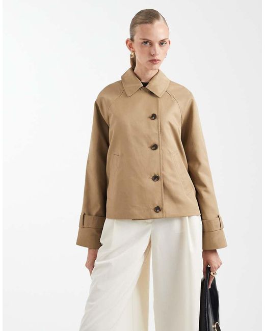 Vero Moda Natural Asymmetric Button Jacket