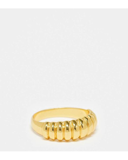 SEOL + GOLD Yellow 18Ct Vermeil Chunky Stacking Ring