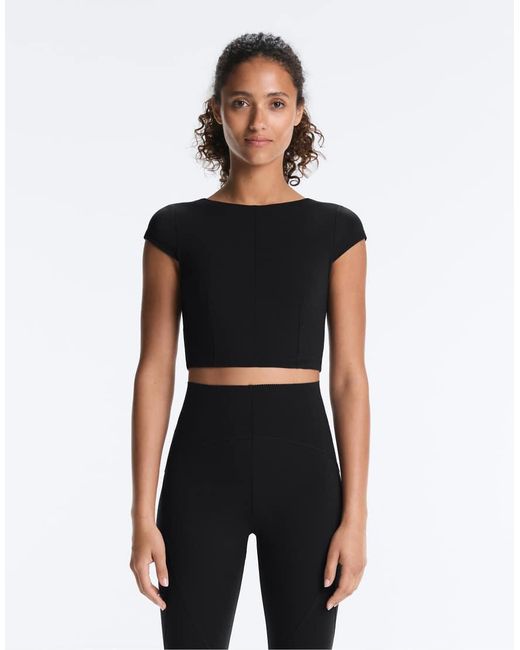Oysho Black Seamed Compressive Tank Top