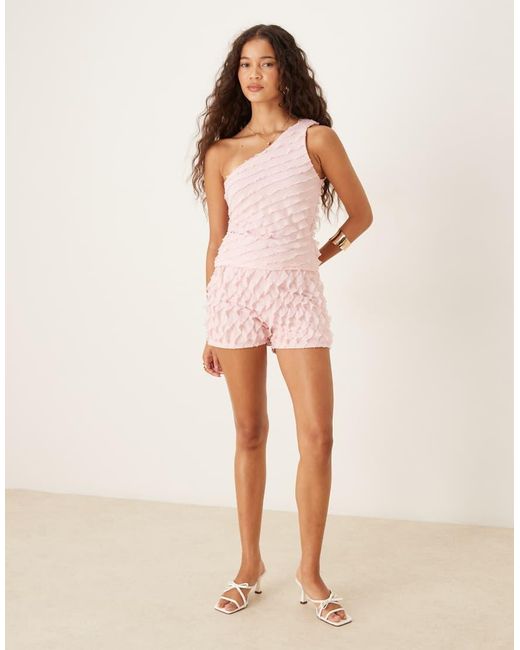 ASOS Pink Mix & Match Ruffle Hot Pants