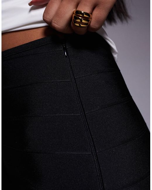 ASOS Gray Bandage Panel Mini Skirt