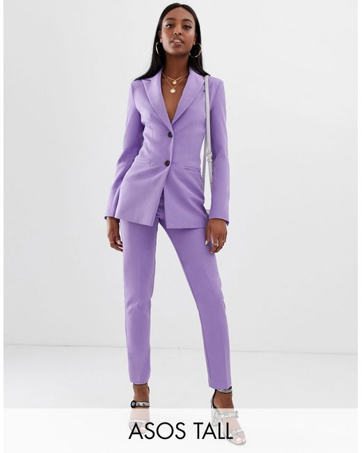 ASOS Purple Asos design tall – pop – schmale anzughose