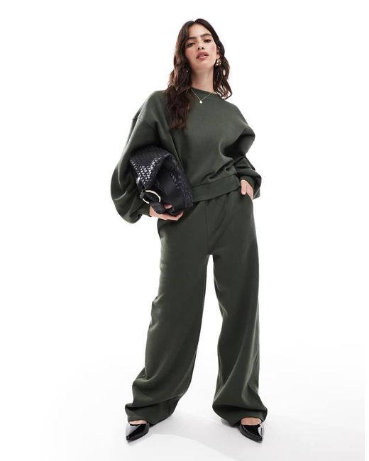 ASOS Joggingbroek Met Wijde Pijpen in het Green