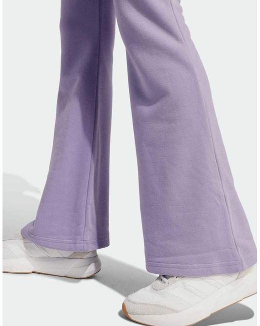 Adidas Originals Purple Seasonal Essentials French Terry Flared Pants