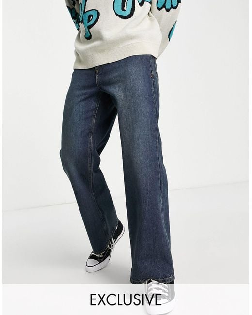 Collusion Denim X008 Rigid Flare Jeans in Blue for Men Lyst