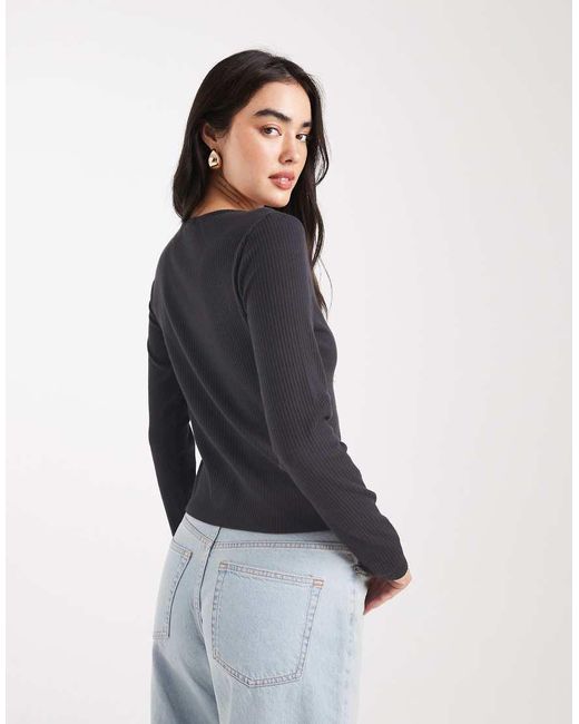Camiseta Negra De Manga Larga Con Botones Delanteros Muse De Levi's de color Black