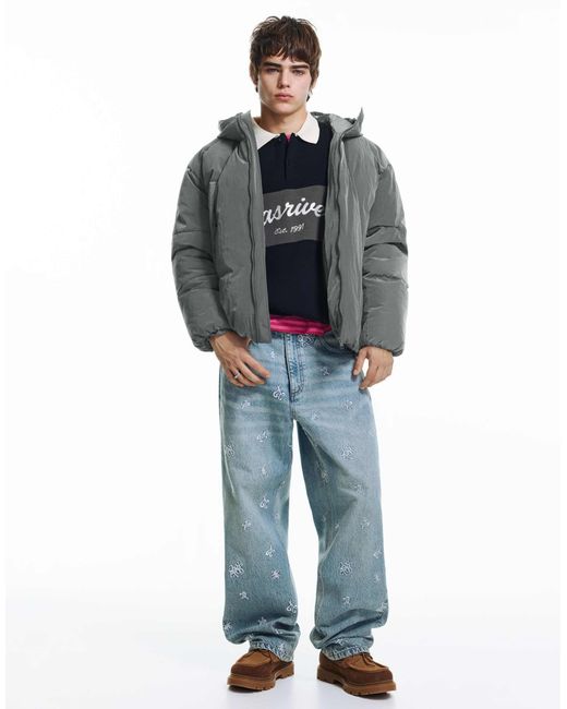 Pull&Bear – pufferjacke in Gray für Herren