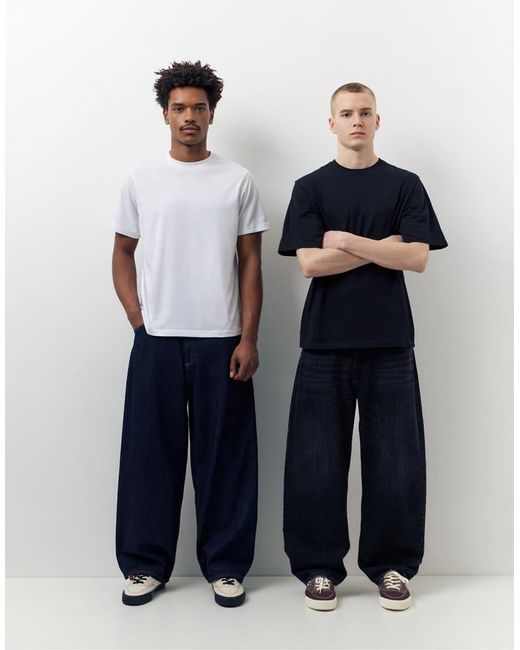 Pull&Bear Set Van 2 Basic T-Shirts in het Black voor heren
