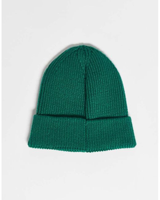Berretto Con Risvolto E Logo Squadrato di The North Face in Green