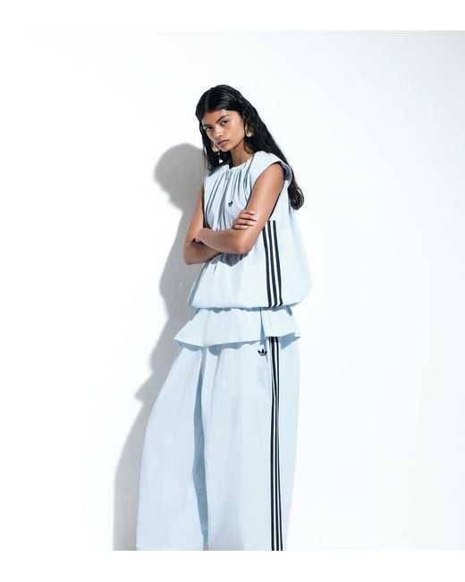 adidas Originals x ASOS Blue Balloon Pants With Skirt Overlay