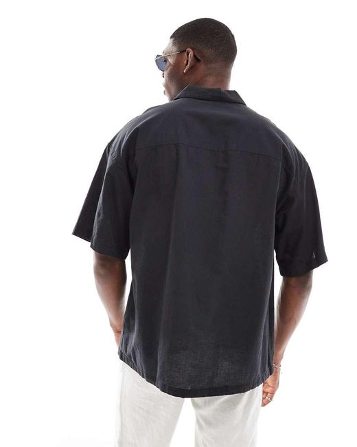 Camicia Nera Oversize di Jack & Jones in Blue da Uomo