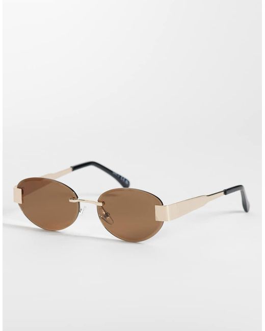 Gina Tricot Brown Rimless Sunglasses