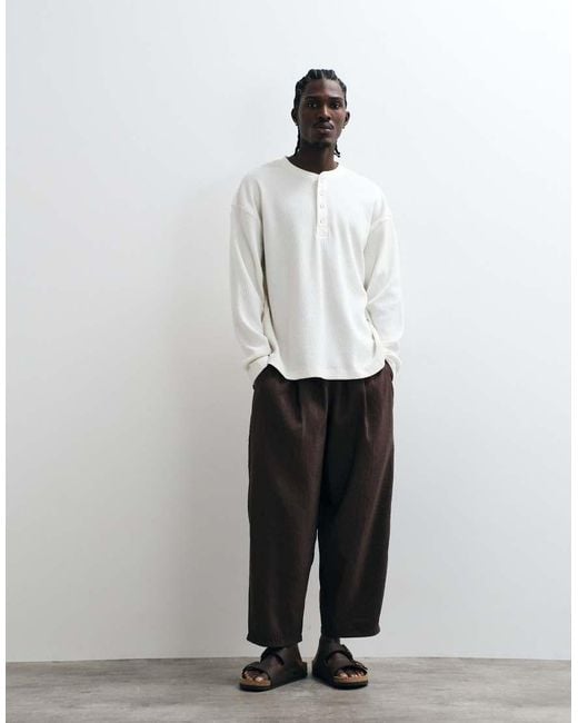 Reclaimed Vintage White Pull On Trouser for men