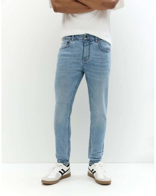 Pull&Bear Blue Skinny Jeans for men