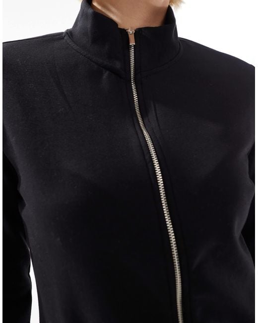 Stradivarius Black – weiche trainingsjacke