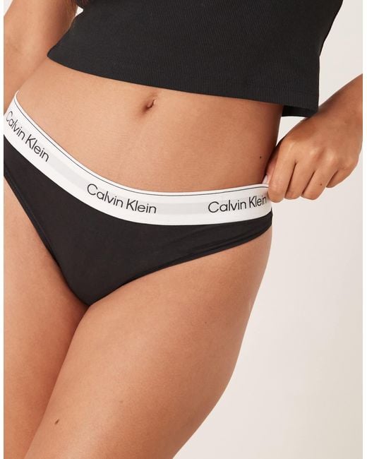 Calvin Klein Black Icon Cotton Modal Thong