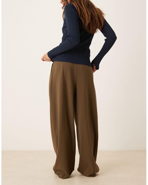 Mango Blue Pleat Front Tailored Trouser