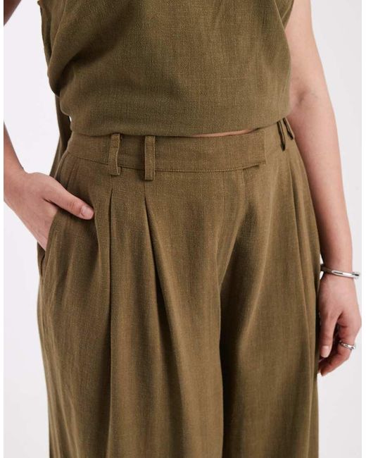 ASOS Green Curve Tailored Relaxed Trousers