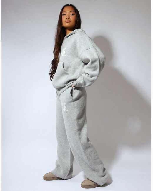 SIMMI Gray Romy Chunky Knit Hoodie