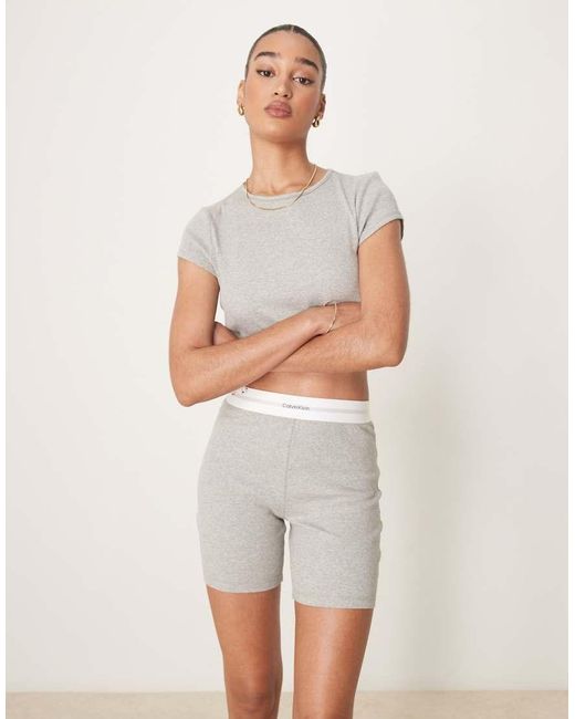 Calvin Klein Natural Rib legging Shorts