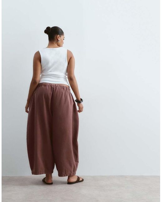 ARRANGE Brown Curve Willa Elasticated Waist Drawstring Trouser