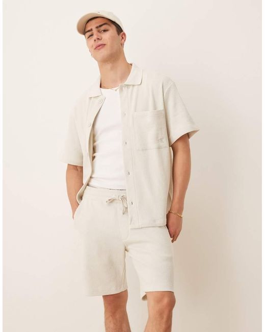 Calvin Klein Natural Chunky Waffle Shorts for men