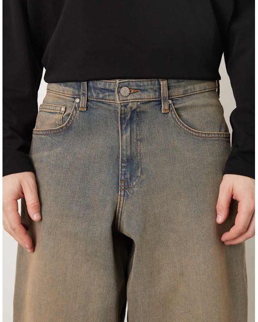 ASOS Black Oversized Tapered Jeans for men