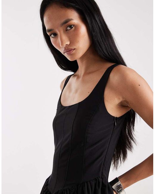 ONLY Black Corset Detail Mini Dress