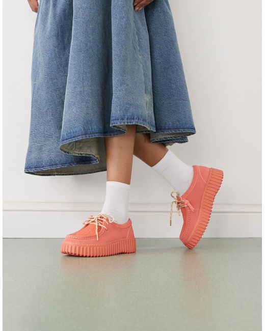 Clarks Orange – torhill bee – schuhe aus wildleder