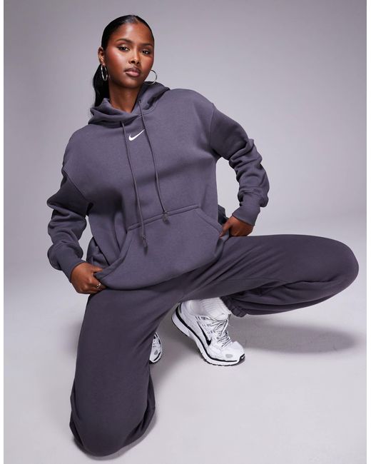 Nike Purple – phoenix fleece – oversize-kapuzenpullover