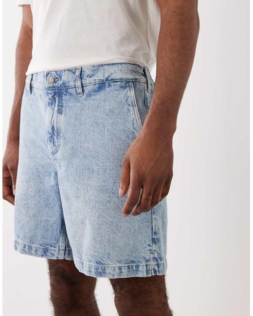 Boss White Hugo Boss Denim Shorts for men