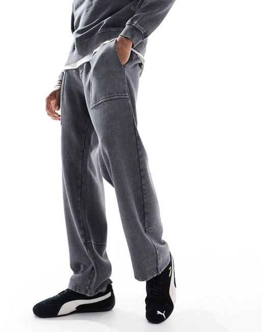 Another Influence – weit geschnittene jogginghose in Blue für Herren