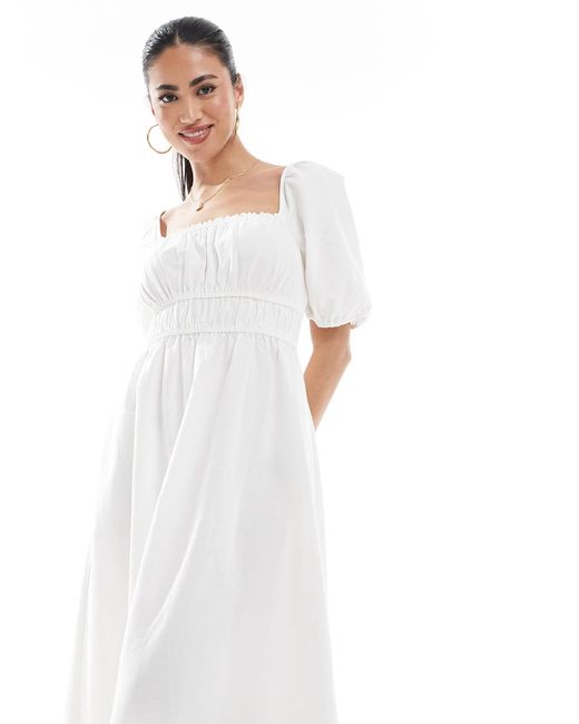 New Look White – milchmädchenkleid