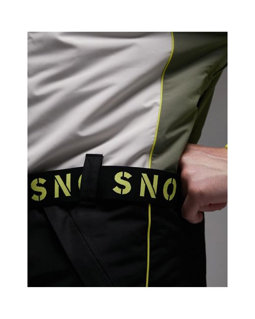 Topman Yellow Sno Ski Suit With Hood for men