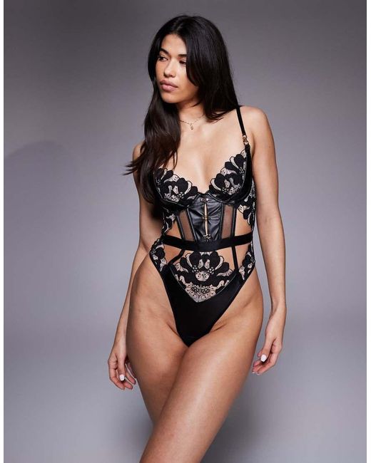 Ann Summers Black Dark Side Bodysuit