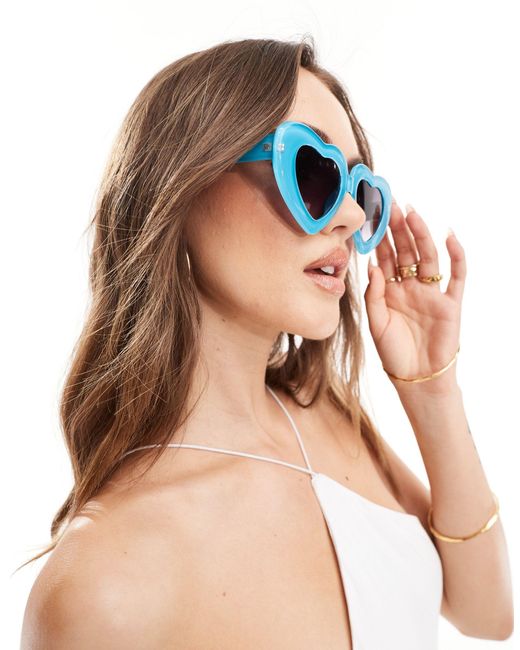 A.J. Morgan Blue Heart Sunglasses