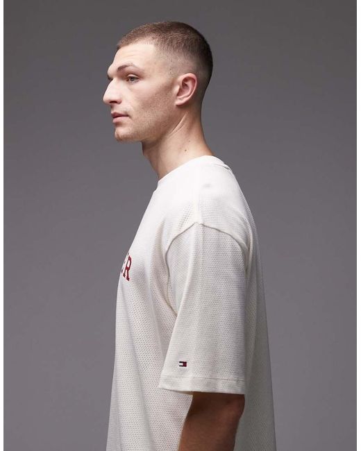 Tommy Hilfiger Gray Racing Centre Logo T-Shirt for men