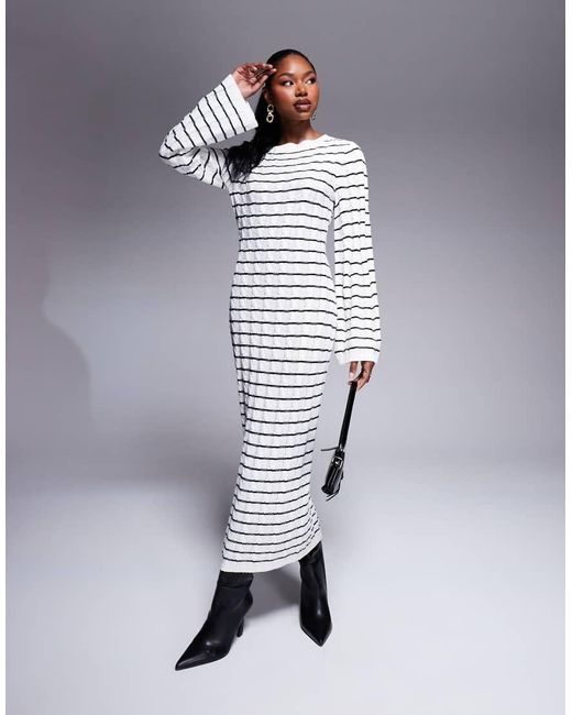 Kaiia Exclusive Knitted Maxi Jumper Dress in Blue | Lyst UK