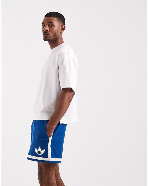 Adidas Originals White Warp Knit Shorts for men