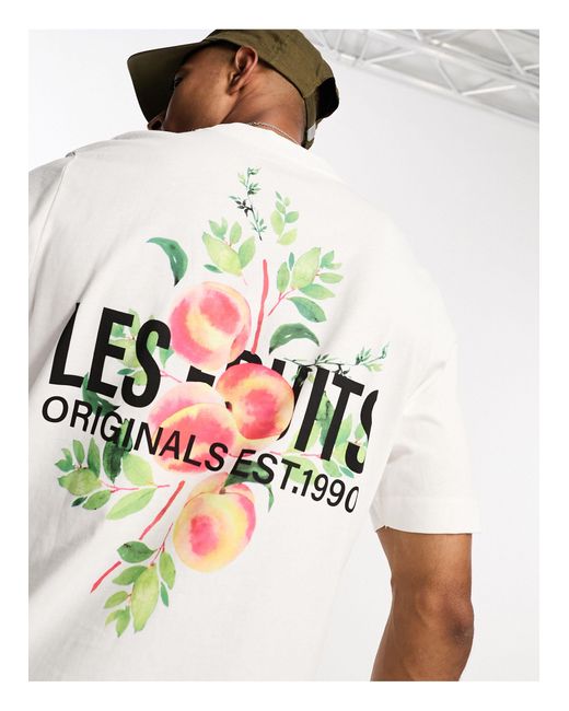 Originals - t-shirt oversize bianca con stampa les fruits da Uomo di Jack &  Jones in Bianco | Lyst