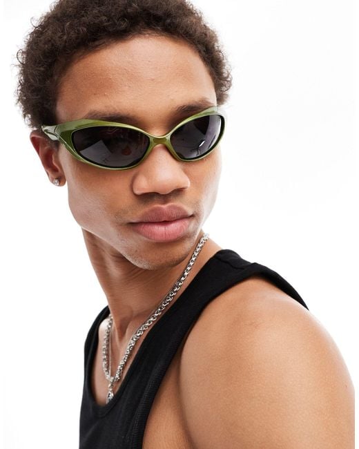 ASOS Black Racer Sunglasses for men